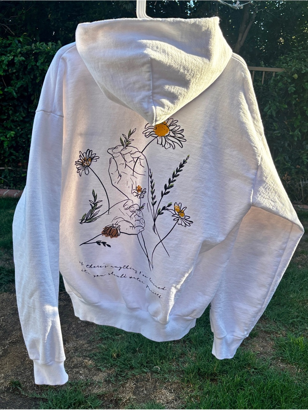 NWOT Lauren Spencer Smith Flowers Hoodie L Los Angeles Apparel
